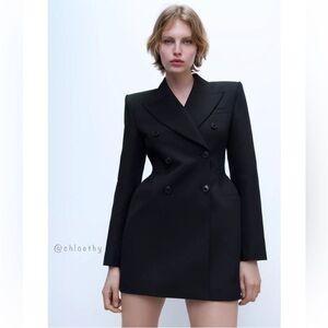 NWT Zara Collection Double Breasted Blazer Dress